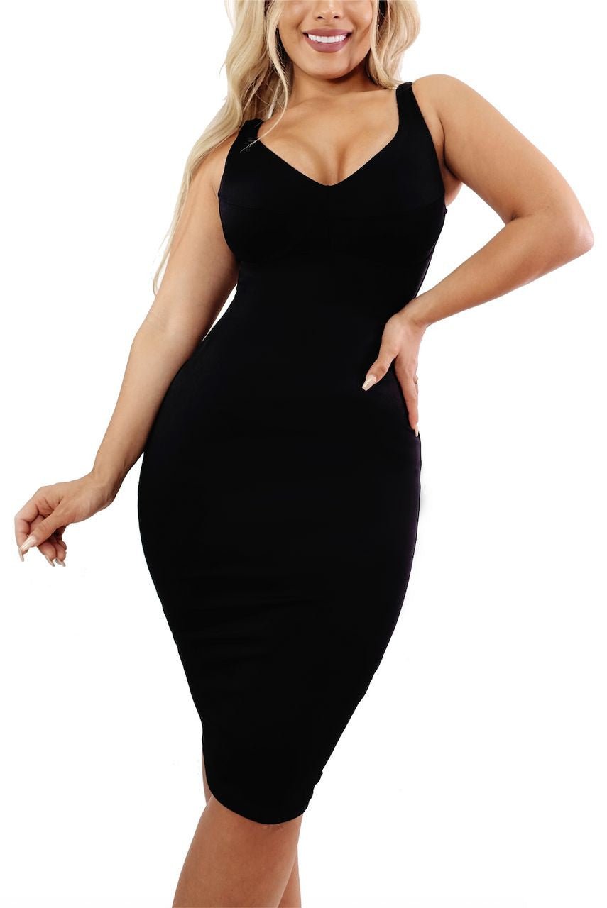 white christmas dresses Shaperin Slit Tummy Control Shapewear Slip Dress