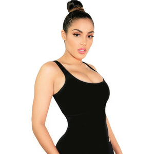 BIKER JUMPSUIT TRIPLE TUMMY LAYER SHORTS - YAHAIRA