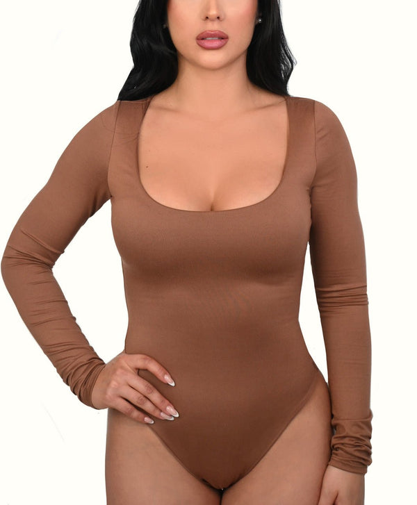 BODYSUIT LONG SLEEVE ESSENTIAL Double LAYER - YAHAIRA