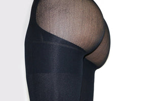 Capri Happy Butt No.7 - Double Layer Waistband Body Shaper Black - YAHAIRA