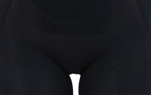 Capri Happy Butt No.7 - Double Layer Waistband Body Shaper Black - YAHAIRA