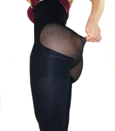 Capri Happy Butt No.7 - Double Layer Waistband Body Shaper Black