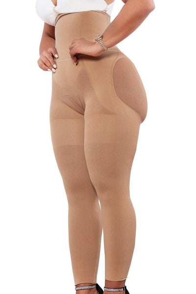 Capri Happy Butt No.7 - Double Layer Waistband Body Shaper Nude