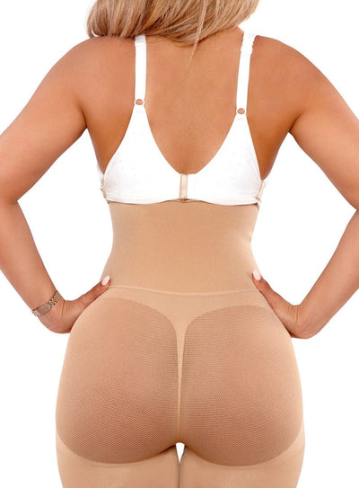 Capri Happy Butt No.7 - Double Layer Waistband Body Shaper Nude