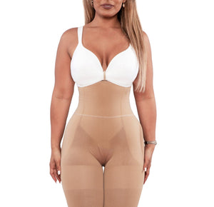 Capri Happy Butt No.7 - Double Layer Waistband Body Shaper Nude - YAHAIRA