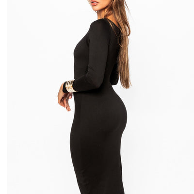 CONTOUR MERMAID MAXI DRESS LONG SLEEVE