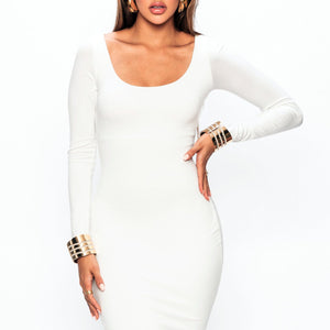 CONTOUR MINI DRESS LONG SLEEVE - YAHAIRA
