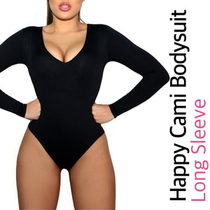 HAPPY CAMI SHAPER BODYSUIT LONG SLEEVE TRIPLE TUMMY LAYER - YAHAIRA