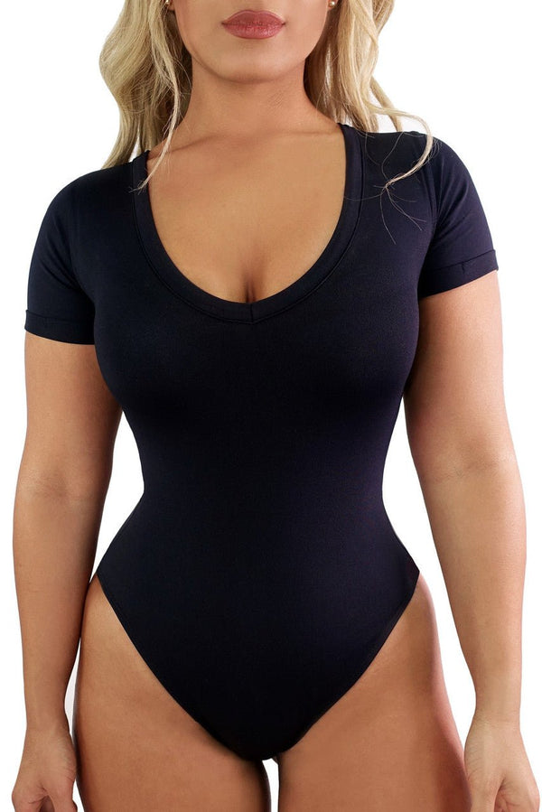 Happy Cami Shaper Bodysuit Short Sleeves - YAHAIRA