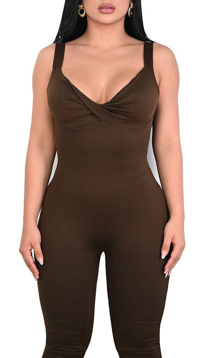 Heart Shaped Cut Out  SCULPT Jumpsuit