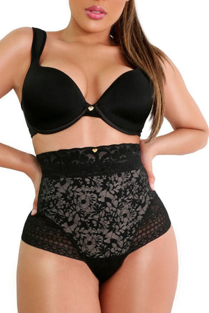 LACE HIGH WAISTED PANTY TRIPLE TUMMY LAYER - YAHAIRA