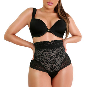 LACE HIGH WAISTED PANTY TRIPLE TUMMY LAYER - YAHAIRA