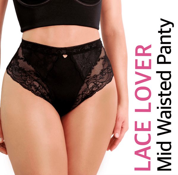 LACE LOVER MID WAISTED PANTY - YAHAIRA