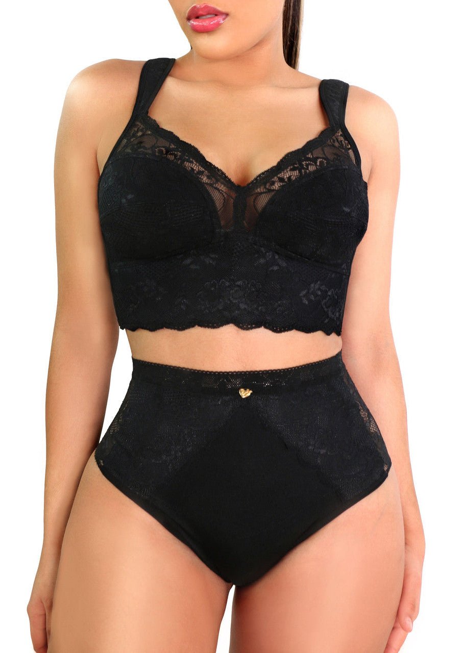 LACE MID WAIST PANTY DOUBLE TUMMY LAYER - YAHAIRA