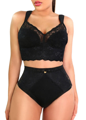 LACE MID WAIST PANTY DOUBLE TUMMY LAYER - YAHAIRA