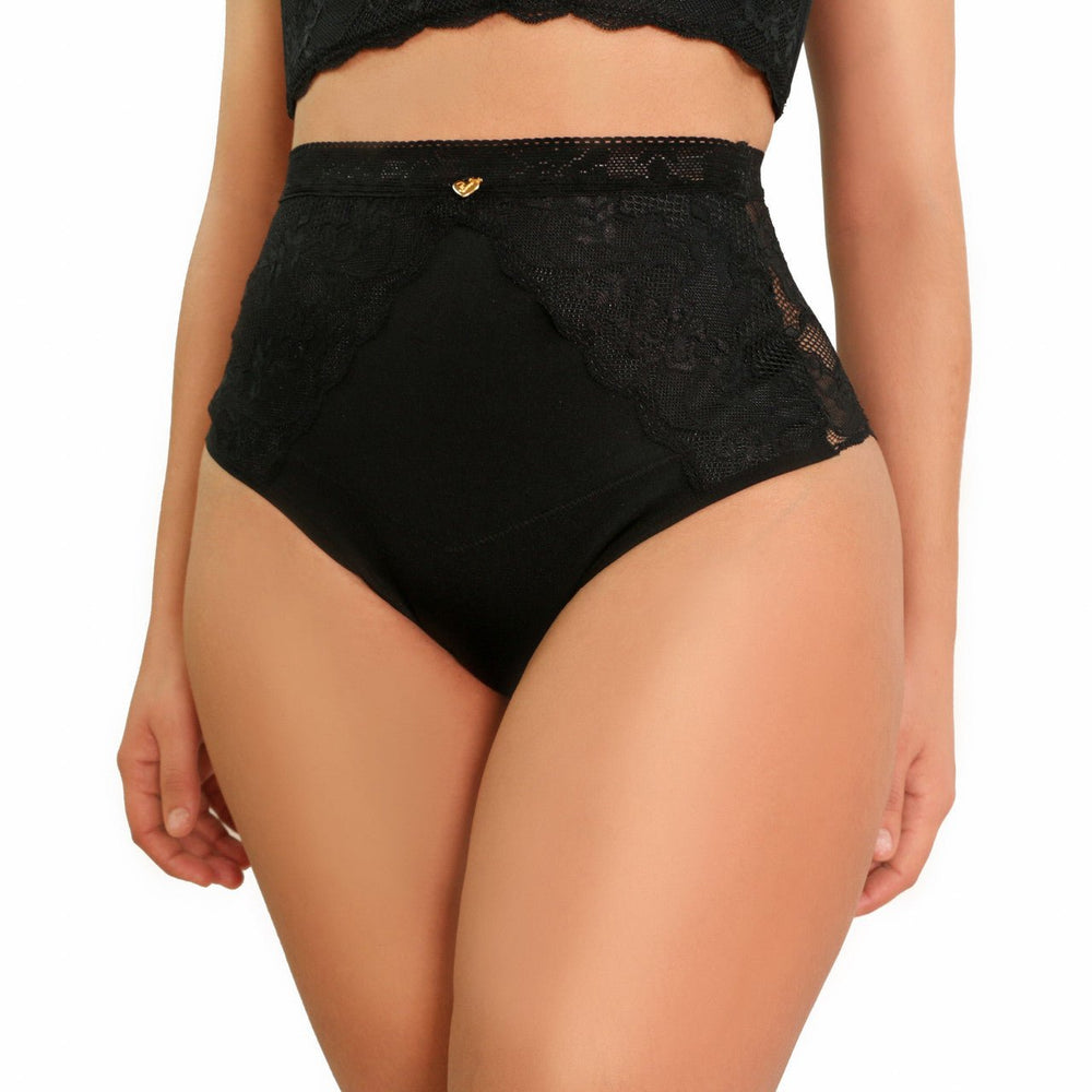 LACE MID WAIST PANTY DOUBLE TUMMY LAYER - YAHAIRA