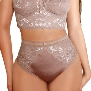 LACE MID WAIST PANTY DOUBLE TUMMY LAYER - YAHAIRA