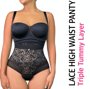 LACE PANTY SHAPER TRIPLE TUMMY LAYER - YAHAIRA