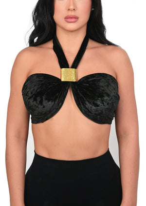 Multiway convertible velvet top - YAHAIRA