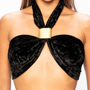 Multiway convertible velvet top - YAHAIRA