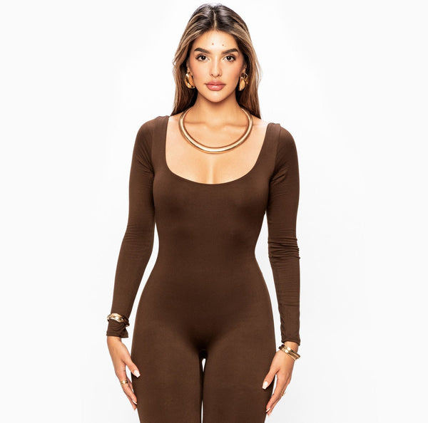 SCULPT Jumpsuit Long Sleeve With Butt Lifter - YAHAIRA