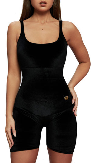 VELVET BIKER SHORTS TRIPLE TUMMY LAYER - YAHAIRA